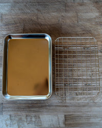 Small Stainless Steel Tray & Wire Rack