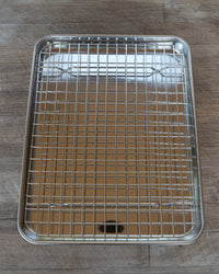 Medium Stainless Steel Tray & Wire Rack